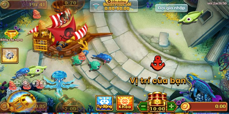 Giao diện game Bắn Cá ăn tiền thật rất đặc sắc